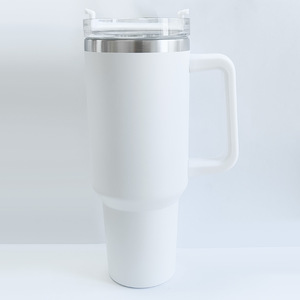 Vaso Térmico de Lujo al por Mayor con Asa, Completamente Adornado con Diamantes de Imitación, de 40oz (1200ml), de Acero Inoxidable, con Tapa Abatible y Popote - Product Image 6