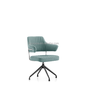 Comfortable Fabric Modern Hotel Conference Meeting Visitor <strong>Chairs</strong> Without Wheels Low Back Swivel Lift <strong>Green</strong> <strong>Office</strong> <strong>Chair</strong> - Product Image 1