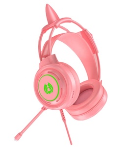 Tai Nghe Chơi Game Tai Mèo Phong Cách Nữ Tính Màu Hồng Tai Nghe Có Dây RGB Giảm Tiếng Ồn Tự Trị Độ Trễ Thấp - Product Image 6