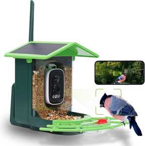 Mangeoire à oiseaux solaire avec caméra HD, application Hi Birds, WiFi, mangeoire automatique intelligente pour l'alimentation des oiseaux en extérieur dans le jardin - Product Image 1
