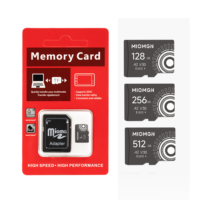 Carte mémoire en plastique haute vitesse U3 Classe 10 A1 16 Go 32 Go 64 Go 128 Go compatible avec appareil photo, téléphone, tablette, GPS, caméra 4K, clé USB