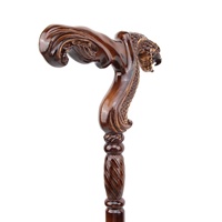 Canne de marche décorative en bois brun Cobra Snake, pour cosplay, fête, Halloween, mace, baguette, croix, 92 cm