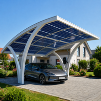 Système de carport solaire en aluminium étanche 10 kW, système de montage solaire pour parking en aluminium