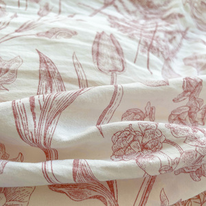 Nouveau lot de literie en coton lavé à l'eau de qualité maternelle et infantile petite fleur housse de couette drap plat achats en ligne articles en vrac - Product Image 5