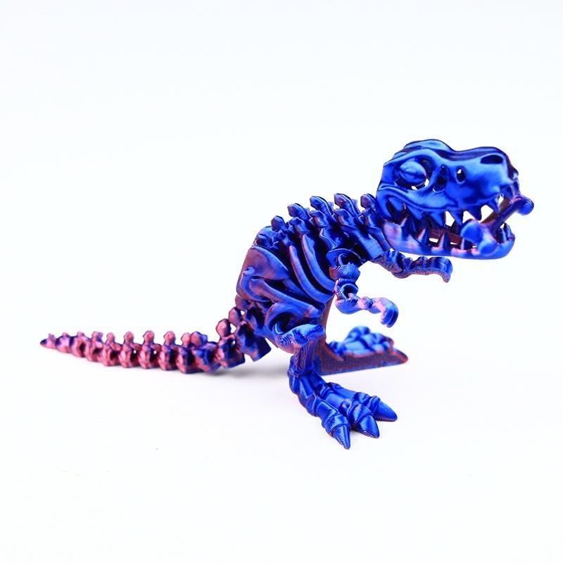 Tiranosaurio rex rojo y azul de 16 cm.