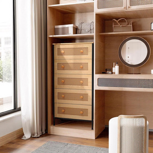 Cross-border rattan <b>storage</b> <b>cabinet</b>, high-value home <b>bedroom</b> furniture, large-capacity floor-standing <b>storage</b> <b>cabinet</b> with - Product Image 1
