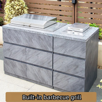 Nouveau barbecue à gaz encastrable de haute qualité pour cuisine extérieure, en acier inoxydable 304, 4 brûleurs, brûleur simple face