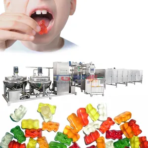 small vitamin gummy bear candy deposiitng machine snake jelly making machine soft candy bars making machine