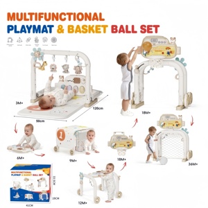 Nouveau centre d'activités 7-en-1 pour bébé 2026 – Comprend un but <span class=keywords><strong>de</strong></span> football, un piano musical, un tapis d'éveil – Idéal comme cadeau pour nouveau-nés - Product Image 1