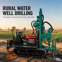 Foreuse hydraulique diesel sur chenilles de 200 m pour l'irrigation agricole et l'alimentation en eau domestique