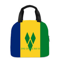 Sac à lunch isotherme avec drapeau de Saint-Vincent-et-les-Grenadines, parfait pour la maternelle, l'école, le travail, les voyages, les pique-niques, facile à transporter