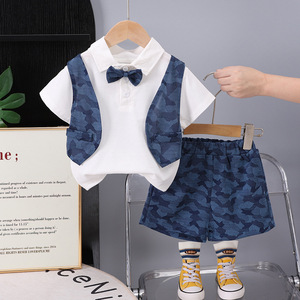 Conjunto de Chaqueta y Pantalones Cortos de Dibujos Animados para Niños - Traje de Felpa 100% Algodón con <span class=keywords><strong>Sudadera</strong></span> y Pantalones Deportivos - Product Image 1