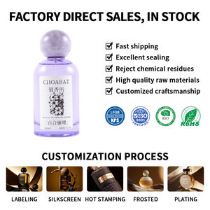 Flacons de parfum pour femmes en verre vides de 100 ml de couleur violette, flacons de parfum vaporisateur en verre de 30 ml et 50 ml avec col à sertir et bouchon magnétique - Product Image 5