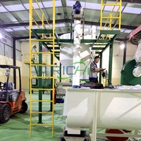 Ligne de moulin à granulés d'alimentation de bétail de poulet de volaille entièrement automatique 1-2 TPH avec approbation CE