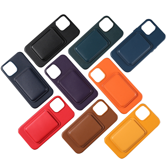 Original Leather Mobile Phone Case Magnetic Wireless Charging for Apple Iphone 13 12 11 Pro Max Genuine Premium Leather Cover