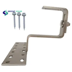 Solar Mounting Hook Stainless Steel 304 Solar Tile Roof Hook 180 Degree For Residential Tile Roof