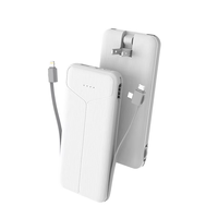 2025 Produits tendance Chargeur mobile le plus puissant 10000mAh avec plusieurs câbles pour l'extérieur