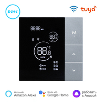 Termostato WiFi RKHK con Control por Voz, Programable Semanalmente, Táctil, con Control Remoto por Aplicación para Uso Comercial