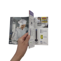 Pelana-dijahit atau distaples 29*21CM kustom Soft Cover buku Menu buku cetak
