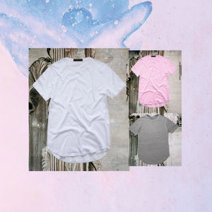 T-shirts Hip Hop Unisexe en Coton 100% à Motif Uni, Style Rock Décontracté, Coupe Longue, Vêtements Tendance - Product Image 3