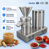Petite machine commerciale de fabrication de beurre de cacahuète 50-1000 kg/h, moulin colloïdal pour pâte d'amande, de noix de cajou et de noisette