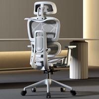 Chaise de bureau de direction de haute qualité Design moderne Dossier haut en maille pivotante à 360 degrés avec repose-pieds Ergonomie conçue