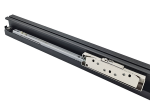 מערכת דלתות הזזה נסתרת ללא מסילה עם סגירה שקטה, מסגרת אלומיניום הידראולית, חומרה לדלתות בלתי נראות - Product Image 6