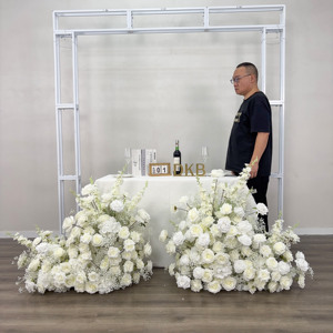 Bán buôn đám cưới thực tế lối đi trang trí hoa trắng cụm lối đi hoa nhân tạo lối đi trang trí đám cưới mặt hàng - Product Image 6