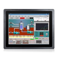 Touchthink Monitor industri 15 inci, layar sentuh kapasitif tertanam DVI baru dapat dibaca sinar matahari luar ruangan 1000nit kecerahan tinggi