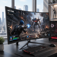 Moniteur de jeu incurvé IPS 34 pouces 4K UHD 165Hz 1ms sans cadre Contraste 3000:1 Écran incurvé de bureau pour jeux PC