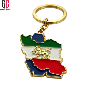 Llavero de Metal Esmaltado con Mapa de Irán, Bandera, León y Sol, Personalizado de Fábrica con 14 Años de Experiencia, Anillo Dorado para Llaves, Regalo de Recuerdo - Product Image 4