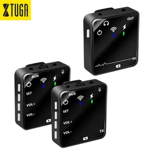 Xtuga CMX4 CMX3 fotocamera Smartphone microfono Wireless ultracompatto microfono a doppio canale per DSLR