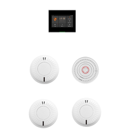 AS3786 Detektor Asap Fotoelektrik ABS Nirkabel Terhubung yang Menghubungkan Sistem Alarm Kebakaran Cerdas WiFi dengan Gateway Wifi