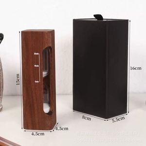 Customized Walnut Wood Hourglass <b>Timer</b> 30 Min Desktop Decorative Office Use Handmade Solid Wood Anti Drop - Product Image 4