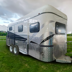 European Standard Luxury Horse Trailer Electric Motor Home Carrier for 2 Horses Steel Horse Transport Truck Cart - Product Image 3