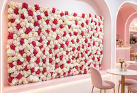 Mur de fleurs artificielles B&B Terrace - Coin check-in pour influenceurs