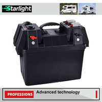 Boîtier de stockage de batterie 12V 24V avec sortie USB, concentrateur d'alimentation portable pour moteur de pêche à la traîne, bateau, yacht