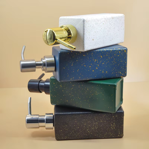 ขวดแชมพูทรงเหลี่ยมแบบเซรามิกเลียนแบบ ขวดสบู่เหลวและครีมนวดผมสำหรับเครื่องสำอางและ<span class=keywords><strong>โลชั่น</strong></span> - Product Image 5