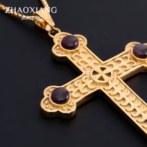 Collares con Colgantes de Cruz, Joyería Chapada en Oro, Accesorios de Acero Inoxidable, Cadenas de Moda - Product Image 4