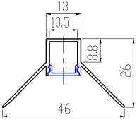 Panneau de plâtre de gypse pour mur de plafond encastré, à l'intérieur et à l'extérieur, Tube d'angle, canal Led <span class=keywords><strong>Alu</strong></span>, profils en Aluminium pour bande lumineuse - Product Image 6