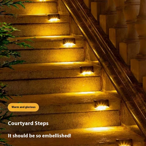 Capteur de mur solaire LED étanche haute luminosité, adapté aux extérieurs de maison, lumière blanche chaude, éclairage de <span class=keywords><strong>jardin</strong></span> certifié - Product Image 4