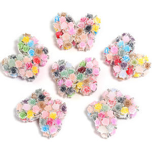 New Arrival <b>Acrylic</b> Butterfly Crown Love Diamond Balls Rose Colorful Flowers Through Hole Beads Diy Phone Case <b>Pen</b> Chain Making - Product Image 2