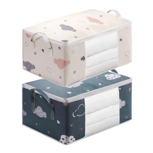 Clothing Organizer Storage Bag Rectangle Fabric With Heart Pattern For Bedroom Clothes And Quilt <b>Moving</b> Household Use - Product Image 2