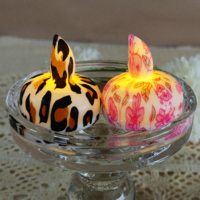 Bougies LED à imprimé léopard Bougies florales personnalisées sans flamme Faveurs d'événement de mariage en vrac OEM