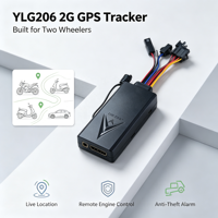 Traceur GPS intelligent 2G pour flotte d'entreprise YLG206 avec contrôle moteur à distance et sirène, et carte SIM mondiale