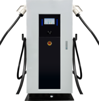 Nueva Estación de Carga Comercial para Vehículos Eléctricos 80kW CCS2 Gun OCPP 1.6J, Solución de Estacionamiento para Flotas con Conector Dual Independiente Jinghu TA-DC-DD