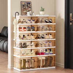 <span class=keywords><strong>Scarpiera</strong></span> Magnetica Trasparente Grande Senza Installazione, Spessa, Multistrato, Pieghevole, Mobile, Lusso Leggero - Product Image 3