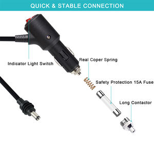 12V Fahrzeug-Zigarettenanzünder-Stecker mit Schalter zu DC 5521 Stromkabel für Starlink Mini DC 5,5mm Ladegerät - Product Image 3