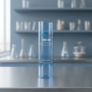 Tube gradué en verre de laboratoire de 100 ml pour la mesure de liquides en laboratoire - Product Image 3