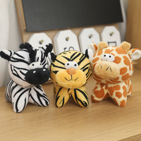 Mainan Hewan Peliharaan Seri Lucu Grosir, Boneka Hewan Berbunyi Lion Tiger Zebra Gajah Babi Jerapah Anjing, Mainan Kunyah Lembut Interaktif